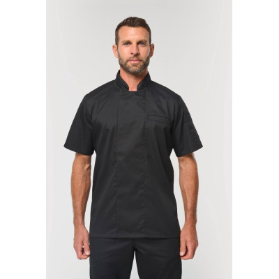 Unisex breathable short sleeve cooking jacket